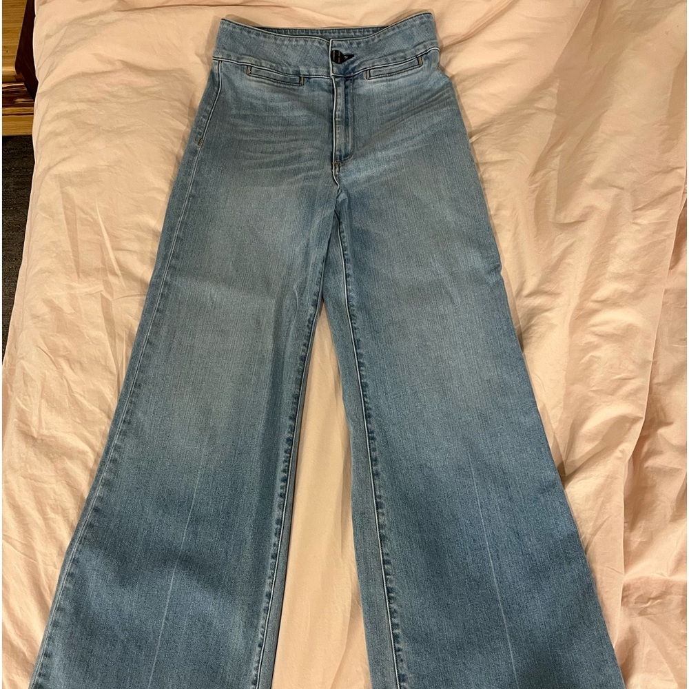 ASKK NY BRIGHTON WIDE LEG JEAN/size 27/LIGHT WASH